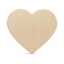 Wooden Heart Cutouts for Crafts/4 inch Thick, Pack of Unfinished Wood 10 inch 1