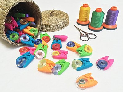 Lot of 48 Universal Bobbin Clamps  - Keep your bobbins organized, Untangled