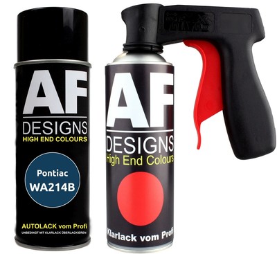 Spraydosen Griff Set für Pontiac WA214B Scuba Blue Metallic Klarlack Handgriff
