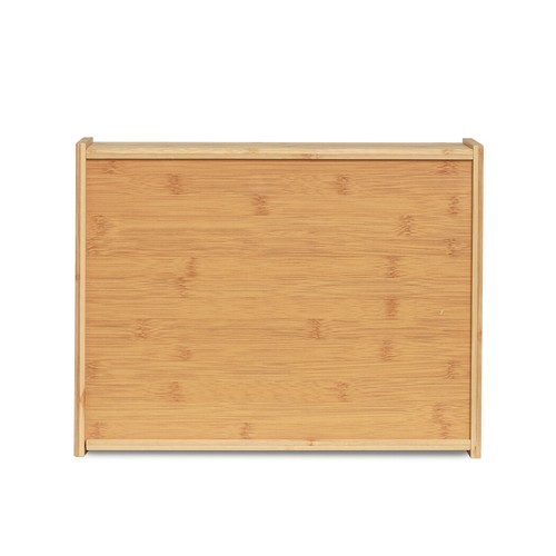 2 Layer Bamboo Bread Box Kitchen Food Storage Bin Large Capacity Portable - Picture 5 of 12