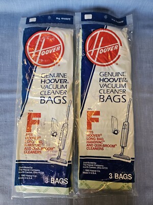 Set Of 2 Hoover Genuine Type F 3 Pack Vacuum Bags Type F NOS 6 Bags Total