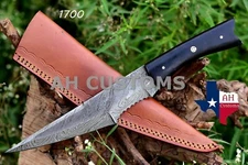 CUSTOM HAND FORGED DAMASCUS STEEL HUNTING KNIFE & MICARTA HANDLE AH-1356-1700