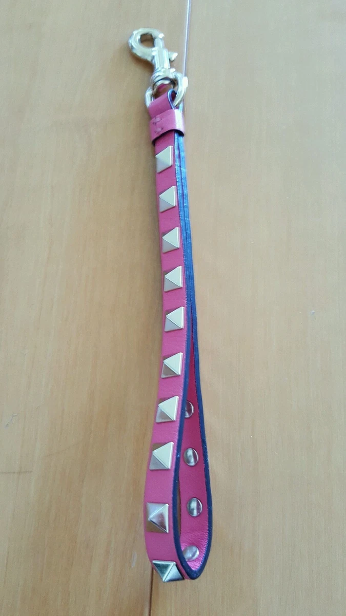 Valentino pink wristlet strap studded