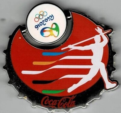 Rare 2016 Rio Coca-Cola Olympic Javelin Error Sponsor Sports Pin
