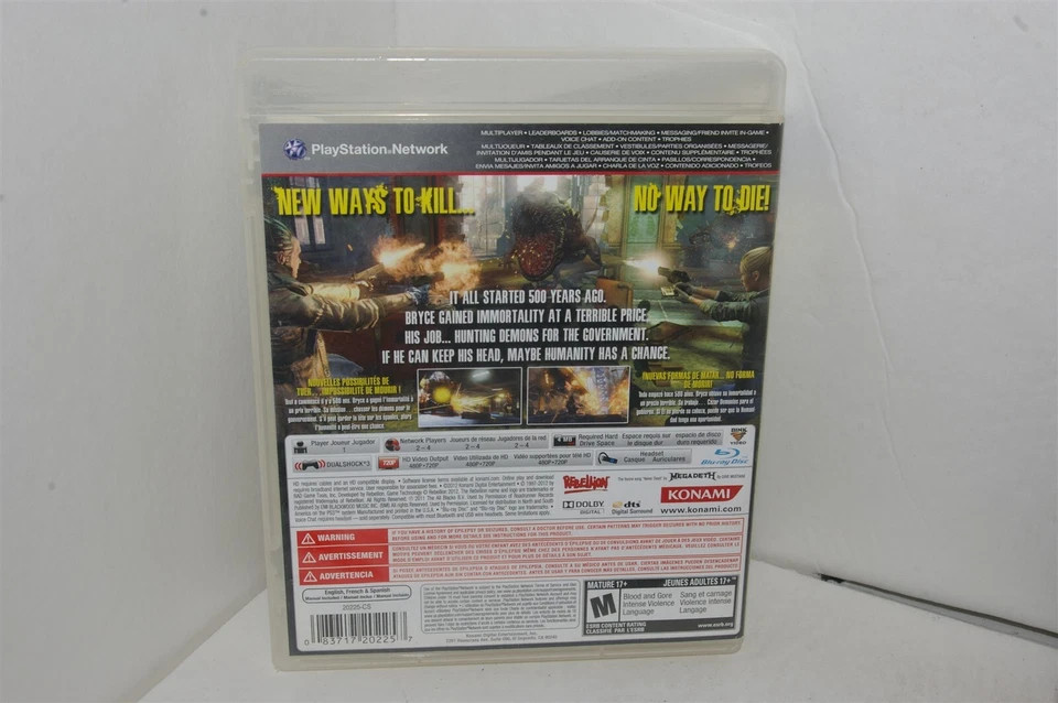 NeverDead (Sony PlayStation 3, 2012) PS3 COMPLETE TESTED! - Image 2 of 2