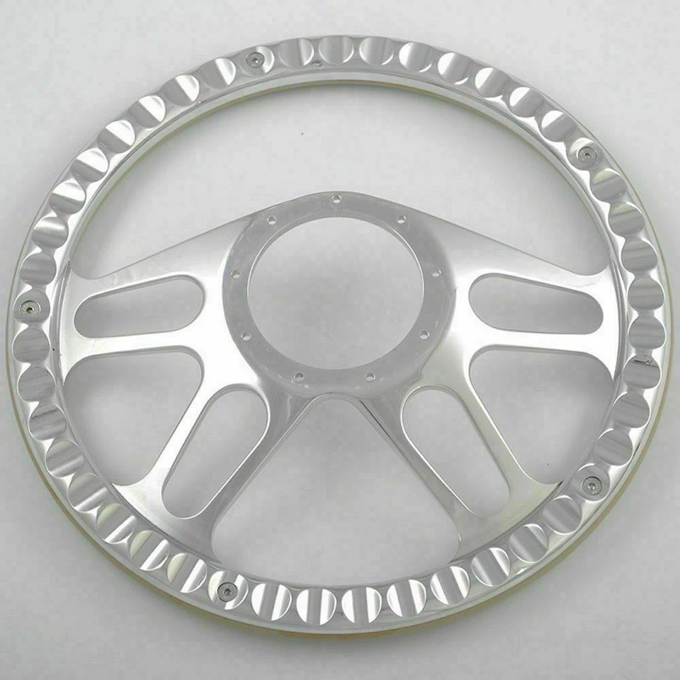 Volantes envolventes azul billet pulido 14" Chevy GM Corvair Impala con cuerno Foto 3 de 4