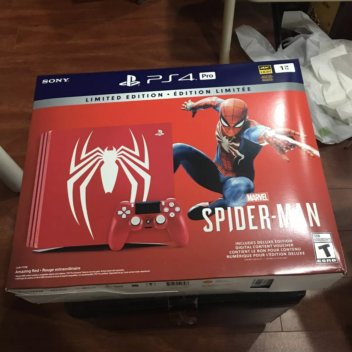 Sony Playstation 4 PRO Limited Edition Marvel's Spider-Man Amazing Red 1TB  Gaming Console with Limited Edition Dualshock 4 Wireless Controller and  Marvel's Spider-Man Game Disc 