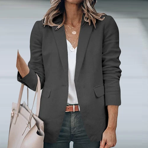 Ladies Casual Long Sleeve Cardigan Jacket Womens OL Open Front Blazer Suit S-5XL - Picture 54 of 69