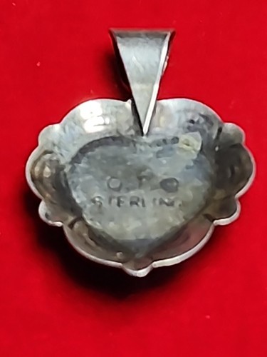 ❤️Quoc Turquoise Inc Albuquerque Inlaid Heart Pendant Multi Stone❤️ - Picture 3 of 4