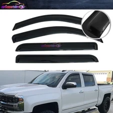 Fit for 14-19 Chevy Silverado GMC SIERRA 1500 2500 3500 Crew Cab Window Visor