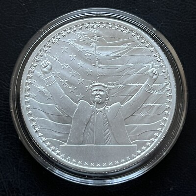 1 Oz Silver Donald Trump Victory 999 Silver Round MAGA 47th