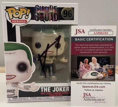 JARED LETO SIGNED THE JOKER SUICIDE SQUAD FUNKO POP FIGURE + JSA COA
