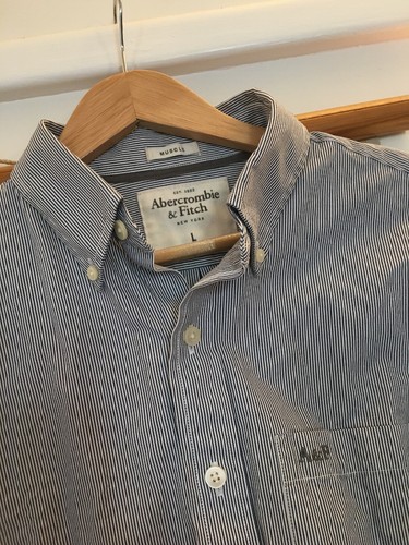 abercrombie and fitch mens large l muscle fit casual formal