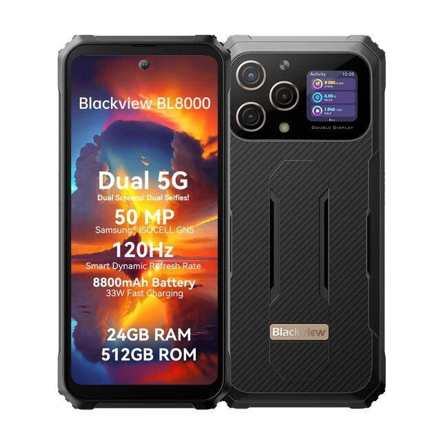 スマートフォン本体 Blackview BL8000 Blackview BL8000 5G Rugged Phone 6.78