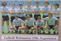 FußBall Wm 1986 In Mexiko Postkarte Weltmeister Argentinien Mit Maradona #FP360
