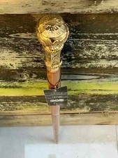 SWAGGER WALKING STICK CANE VICTORIAN STYLE SOLID BRASS TOP KNOB LONG HEAD HANDLE