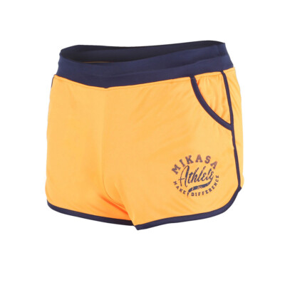 MIKASA Beachvolleyball - Damen Shorts BEND kurzer Schnitt - orange-navy, Gr. L
