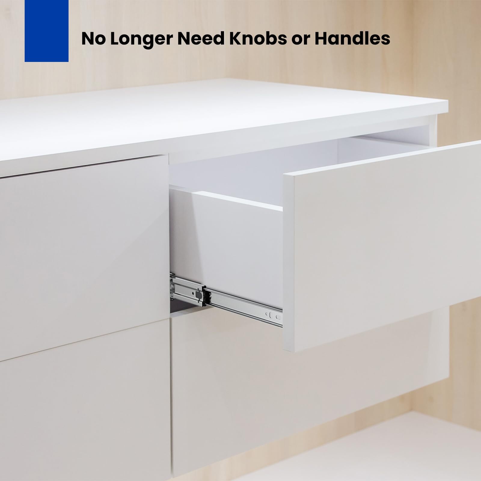 10 Pairs Push to Open Drawer Slides 14 Inch Drawer Slides Dresser Drawer Slid...