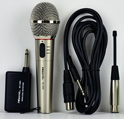 Hisonic HS308L Portable Wireless and Wired 2 in 1 Microphone for Home and Stage 