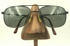 Vintage Pierre Cardin PE-115 Glossy Black Pilot Sunglasses FRAMES ONLY