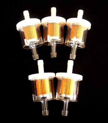 5 INDUSTRIAL 1/4'' UNIVERSAL IN LINE FUEL GAS FILTERS LAWN MOWER FF14M