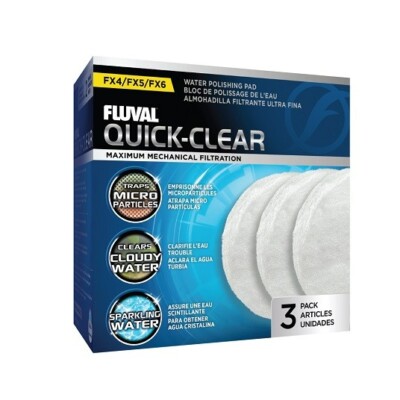 Fluval FX4 FX5 FX6 Quick Clear Water Polishing Pads   3 Pack A246