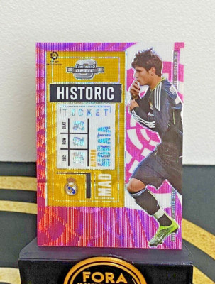 2020 Panini Chronicles Alvaro Morata Real Madrid PINK 11/19 Historic Ticket MINT