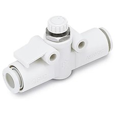 1PC SMC CORPORATION AS2002F-07-J Flow Control, knurled lock nut, inline, 1/4"OD