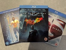 DC x3 Blu-ray set / The Dark Knight, Man of Steel & Aquaman