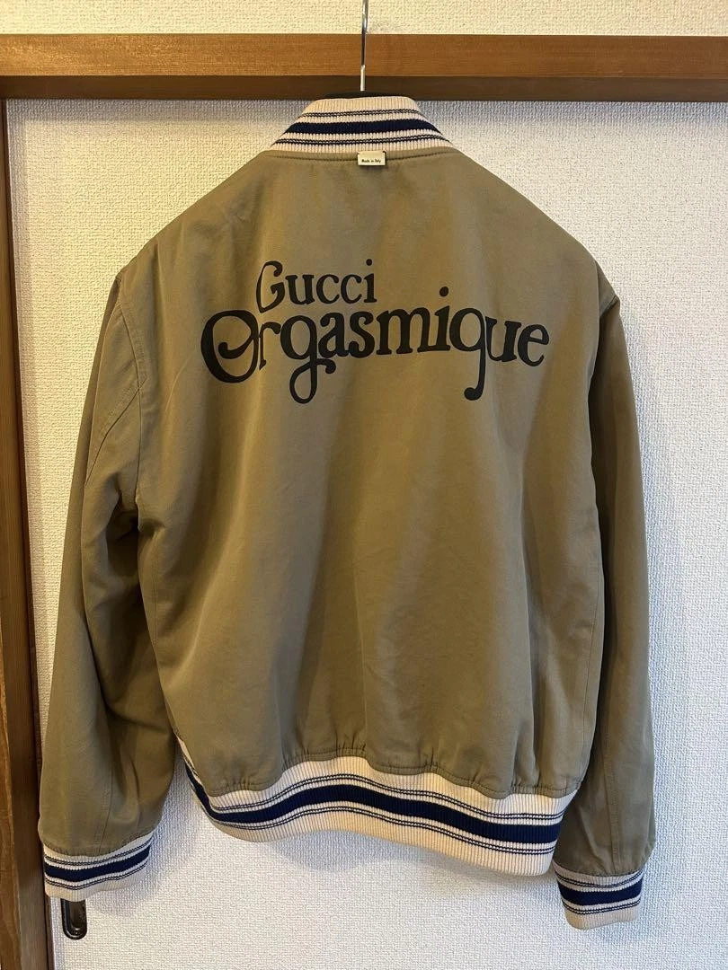 Gucci Orgasmique Giubbotto Bomber Reversibile Nero Beige Usatoo Otti Uomoia