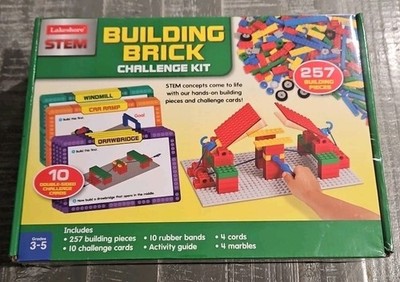 Lakeshore STEM Building Brick Challenge Kit (TT759) 257 Pc, Grade 3-5 NEW SEALED