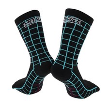 Quick Dry Cycling Socks L Black Blue for Bike