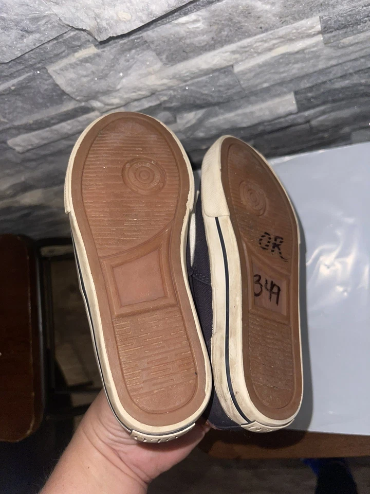 Ralph Lauren Polo молодежи черный холст моды комфорт туфли размер 13 - Изображение 3 из 4