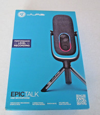 JLab Epic Talk USB PC Microphone 192kHz 24bit 4-Mode Desktop Mic Black -New