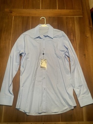 Alexander McQueen Button-Down Long Sleeve Dress Shirt In Blue- Men's Size 56