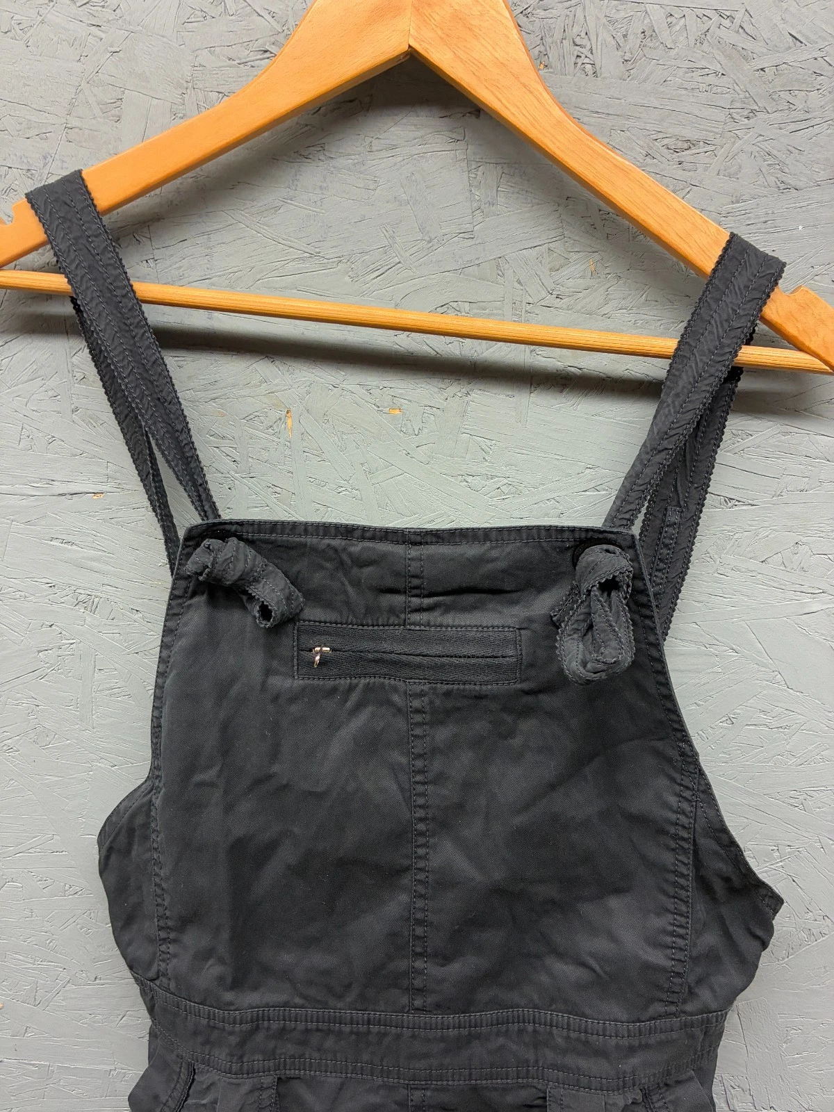 VALENTINO Abito salopette Juicy Couture nero donna taglia 2 cotone pinafore utility tasca