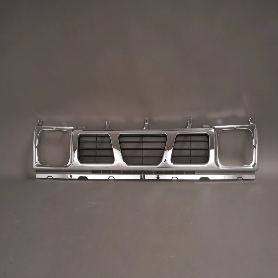 New Chrome Front Bumper Grille Shell For 1993-1997 Nissan D21/Pickup - Image 4 of 4