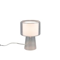 Tischleuchte Beistelllampe Leselampe Glas Transparent E14 Fassung H 29 Cm