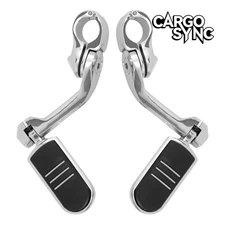 1.25" Long Angled Highway Foot Pegs Fit For Harley Touring Road Street Glide