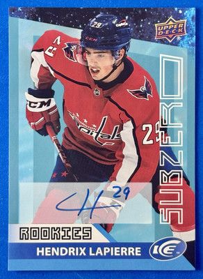 2021-22 Upper Deck Ice Sub Zero Blue Auto Hendrix Lapierre RC Rookie SZ-46