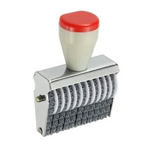 11 Digit Number Roller Stamp, Adjustable Rubber Stamp Symbol Office Date