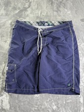 Polo Ralph Lauren Mens XL Blue Beach Ocean Scene Swim Shorts Trunks