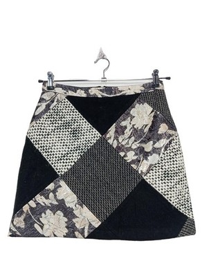 DERHY Strickrock Damen Rock Gr. DE 36 schwarz-weiß-wollweiß Casual-Look