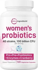 Women s Probiotics 100 Billion CFU, 120 Veggie Capsules | 40 Strains with and |