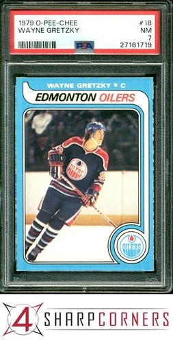 1979 O-PEE-CHEE #18 WAYNE GRETZKY RC OILERS HOF PSA 7