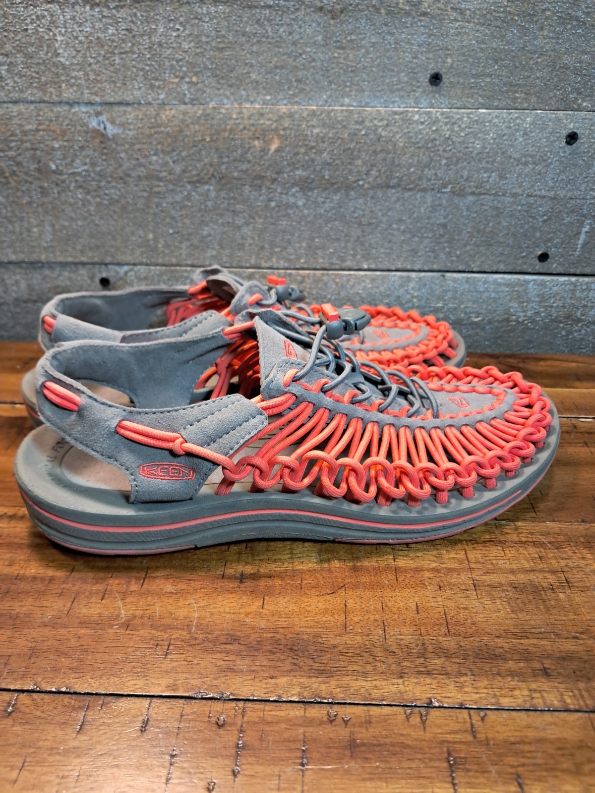 Sandali Keen donna 10 Uneek corda elastica sportivi slingback 1011889 corallo