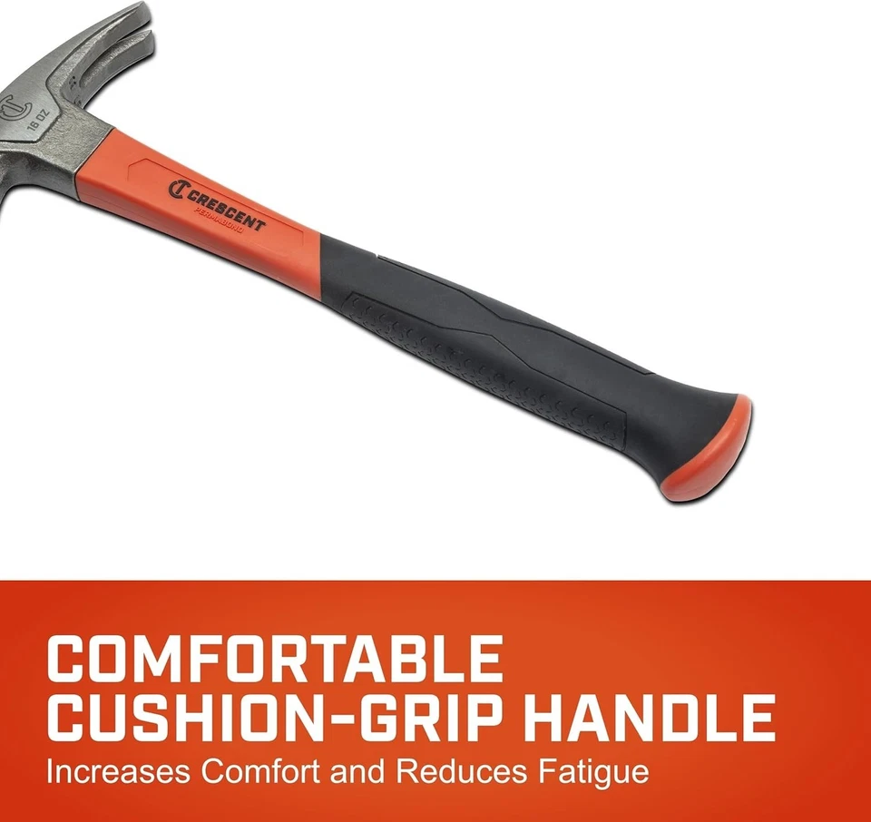 Martillo Rip Claw 16 oz. Cabeza de acero al carbono con mango de fibra de vidrio, media luna 11419C-06 Foto 4 de 4