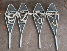 2 Pairs Tennier 46" Magline Snowshoes U.S. Army Aluminum Vintage Gear
