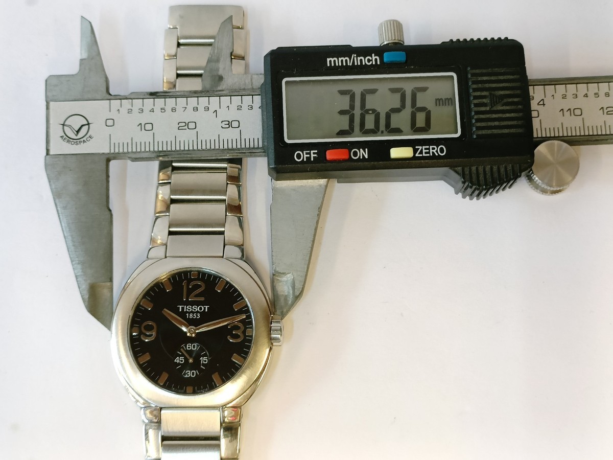 TISSOT SUB-SECOND QUARTZ BLACK DIAL G470/570 SWISS MEN'S WORKING