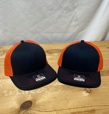 Richardson 112 Snapback Trucker Cap Quantity 2 Color Navy /Orange Adjustable
